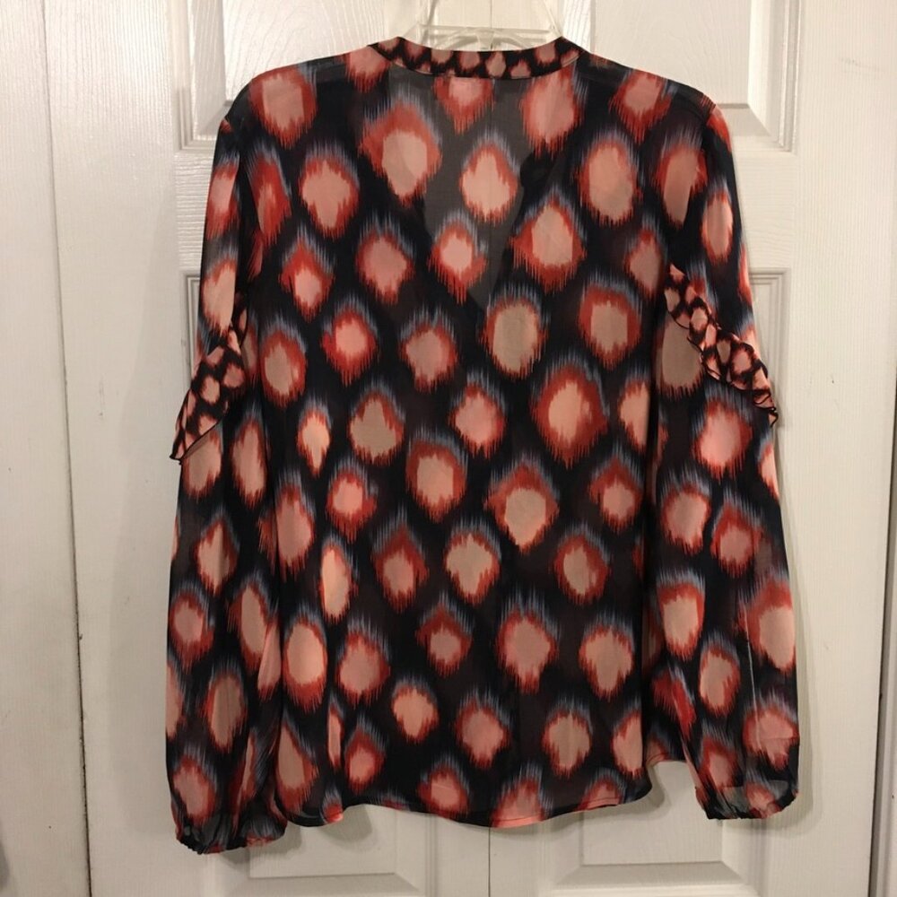 Chico's Polyester Ruffle Blouse - Picture 4 of 5